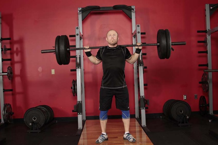 Exercise Push Press - Behind the Neck 