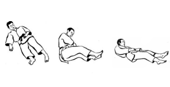 Exercise Падение на бок из положения полулежа