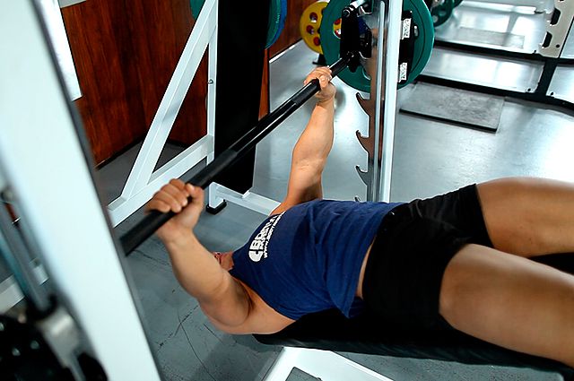 Photo of Wide-Grip Decline Barbell Bench Press exercise