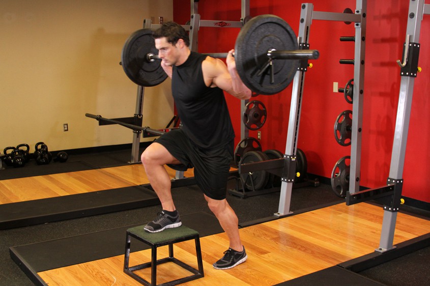 Exercise Barbell Step Ups 