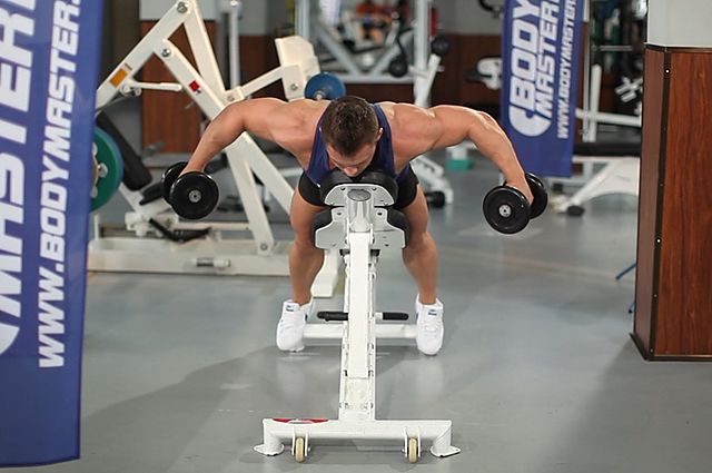 Photo of Dumbbell Lying Rear Lateral Raise  exercise