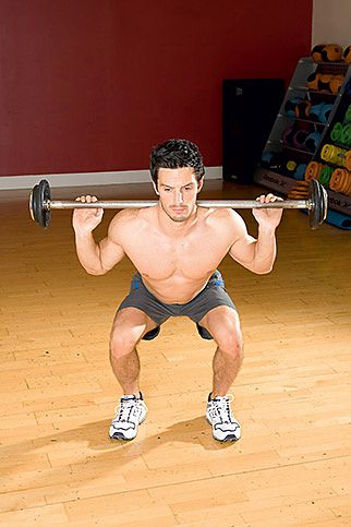 Photo of Прыжки из приседа с отягощением exercise