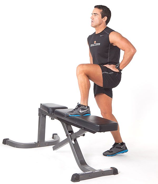 Photo of Заход на скамью без веса exercise