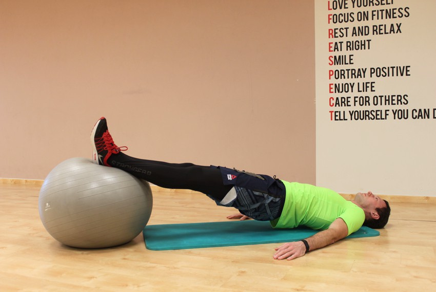 Exercise Ball Leg Curl