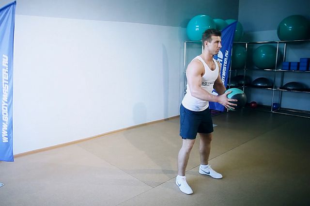 Photo of Backward Medicine Ball Throw exercise