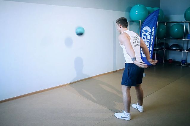 Photo of Catch and Overhead Throw exercise