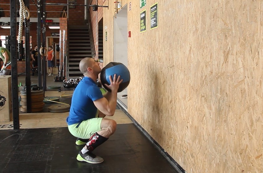 Exercise Wall Ball Squat