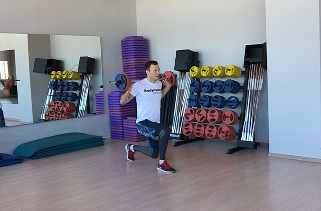Photo of Barbell Walking Lunge exercise
