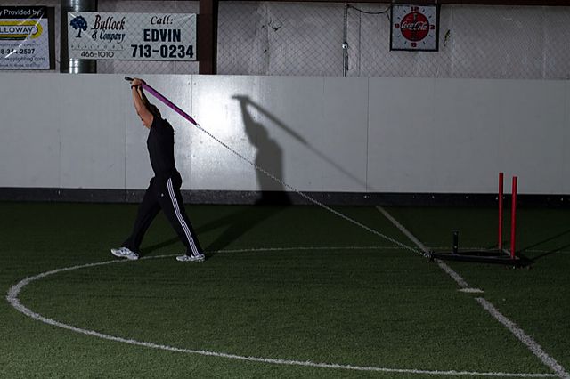 Photo of Sled Overhead Triceps Extension exercise