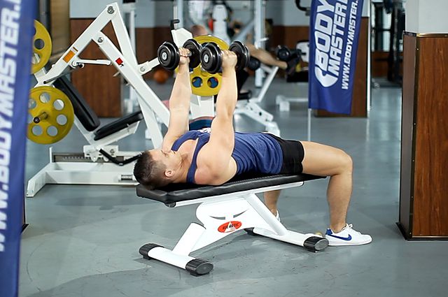 Photo of Dumbbell Bench Press with Neutral Grip exercise