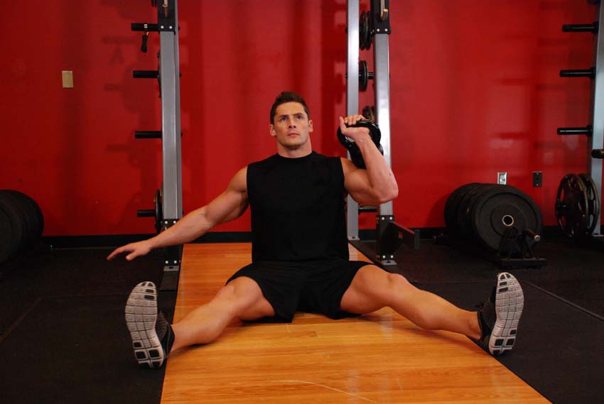 Exercise Kettlebell Seated Press