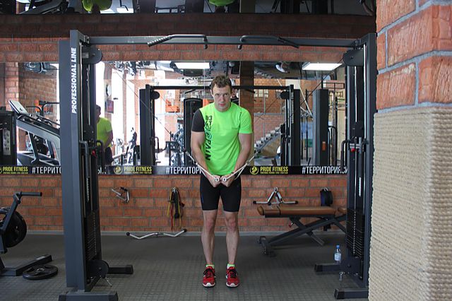 Photo of Cable Iron Cross exercise