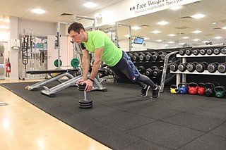 Close-Grip Push-Up off of a Dumbbell