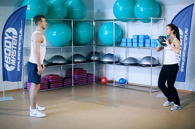 Photo of Medicine Ball Chest Pass exercise