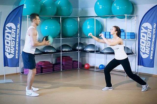 Photo of Medicine Ball Chest Pass exercise