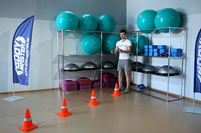 Exercise Front Cone Hops (or hurdle hops)