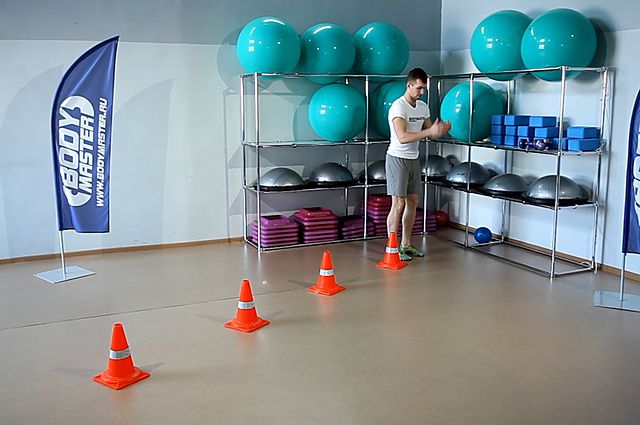 Photo of Lateral Cone Hops exercise