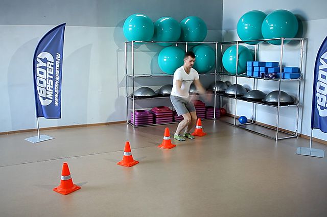 Photo of Lateral Cone Hops exercise