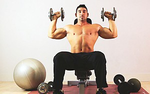 Home training — Arms and Chest with dumbbells and a horizontal bar (for experienced)