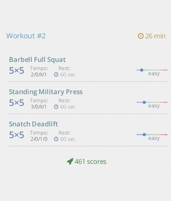 Strength Development 5x5 тренировка 2