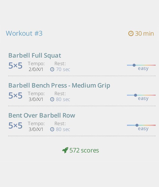 Strength Development 5x5 тренировка 3