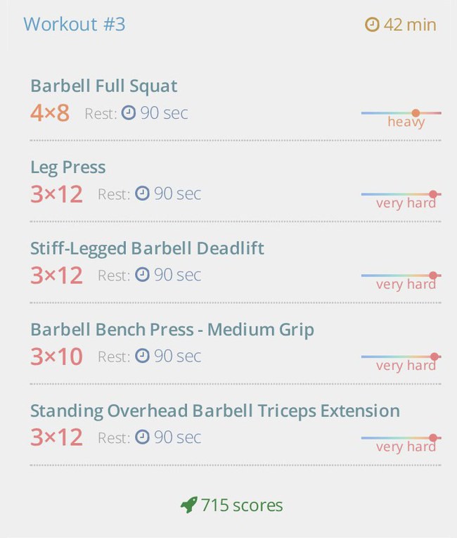 Two-day split for large muscle groups тренировка 3